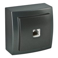 Розетка Nilson Themis антрацит компьютерная CAT5e RJ45 ( 26161044 )